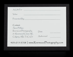 Riverwood Photography Gift Certificate created by The Uncommon Bride