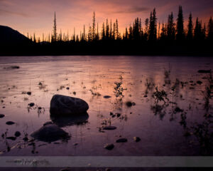 Sunset over the Athabasca River