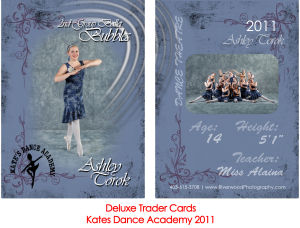 Deluxe Trader Cards - Dance
